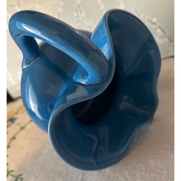 Vintage Maioliche Jessica Scalloped Creamer Pitcher Vase Made in Italy - Picture 6 of 8